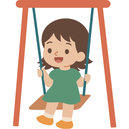 bookschool tour - girl swinging